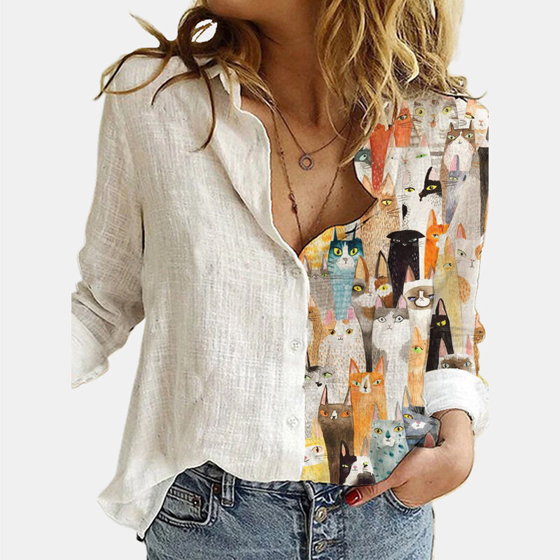 漫画印刷プラスサイズのtシャツ女性長袖o-ネックtシャツトップスtシャツヴィンテージtシャツレトロシャツファム原宿tシャツ