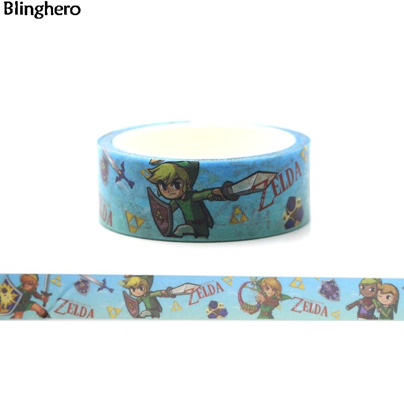 Blinghero-Cinta Washi personalizada de Anime, 15mm x 5m, papelería, pegatina, cuenta para mano, BH0021