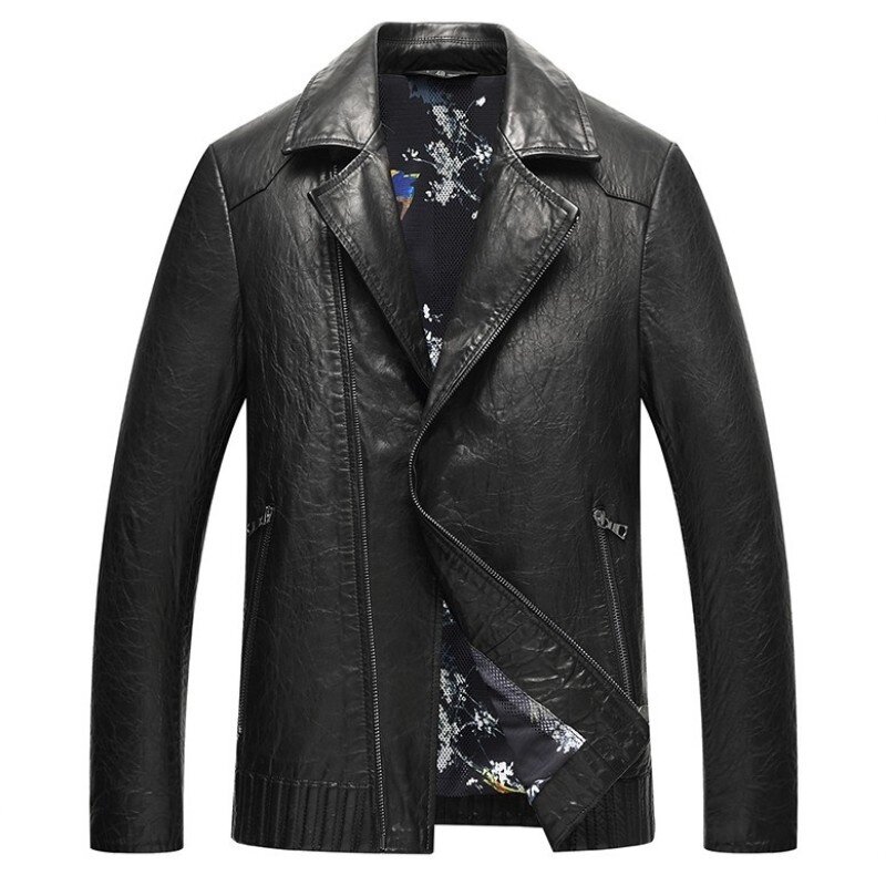 Мужская кожаная куртка, мотоциклетная куртка высокого качества для весны и осени, брикет 5xl 100%