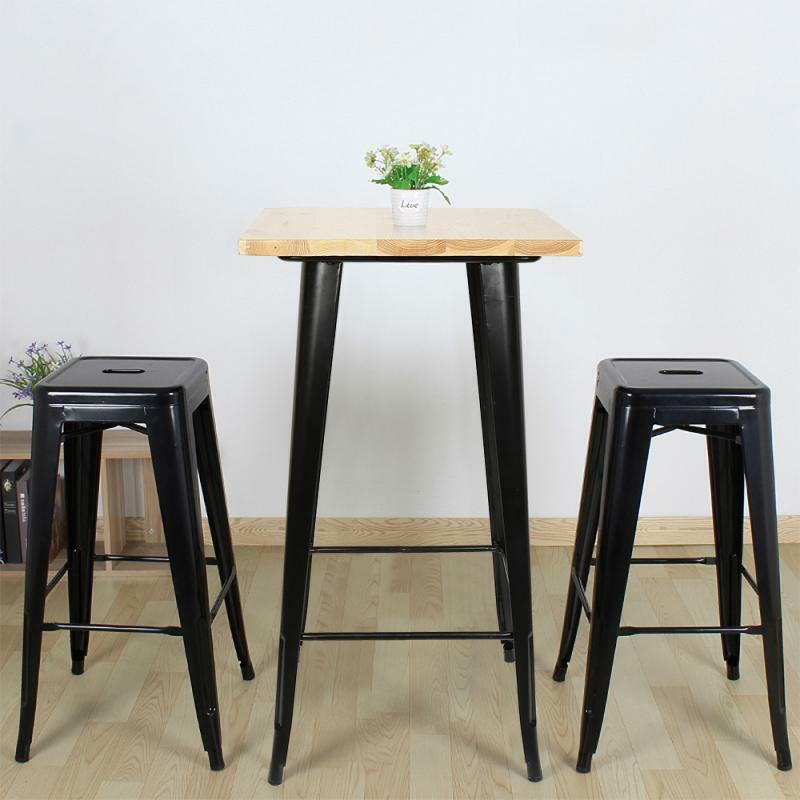 Mesa de comedor de estilo nórdico, mueble de cocina Industrial de arte del hierro Interior, mesa de comedor, Bar