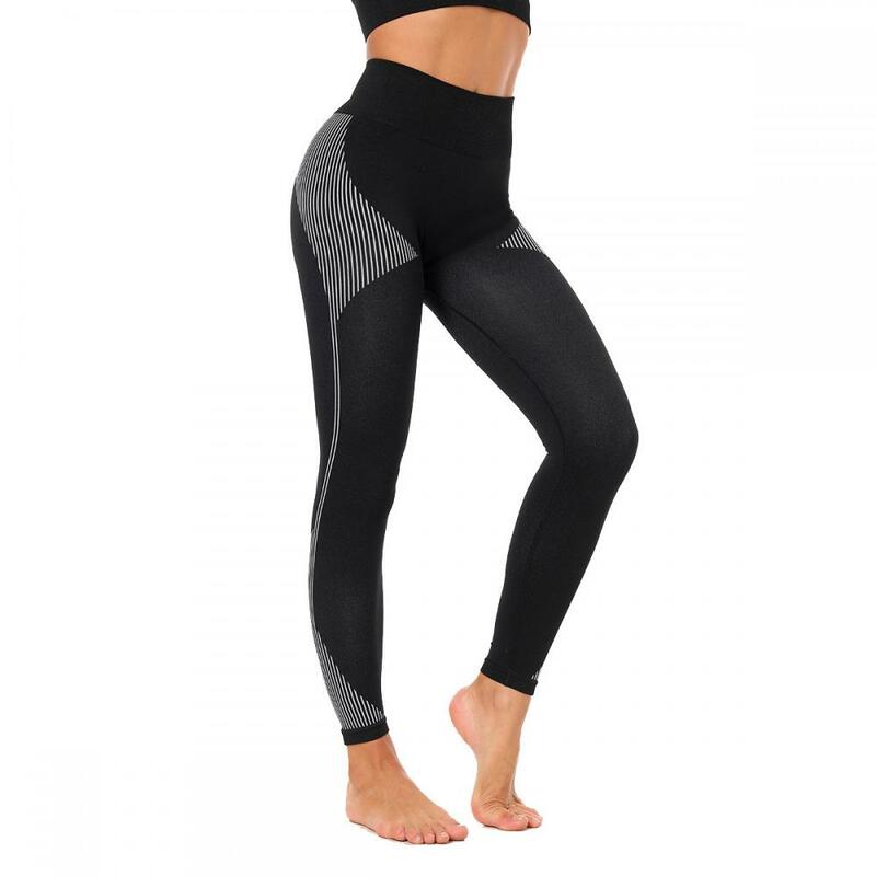 Mallas de Yoga sin costuras para mujer, pantalones deportivos de cintura alta con realce, mallas de entrenamiento, ropa deportiva