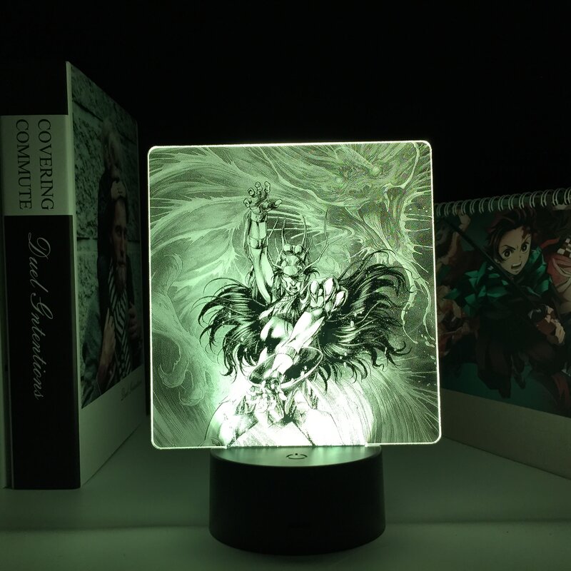 Anime Saint Seiya Figure Shiryu LED Night Light for Kids Bedroom Decoration Gift Table Lamp USB Battery Powered 3d Night Light