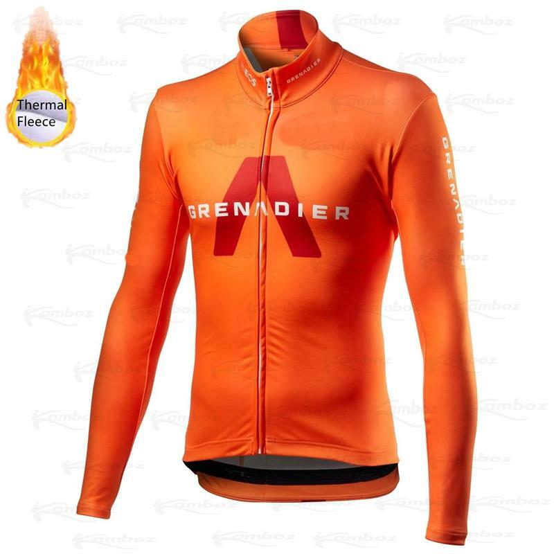 Ineos koszulka kolarska zimowa odzież sportowa spodnie rowerowe Ropa Ciclismo termiczna polarowa odzież rowerowa Maillot z długim rękawem