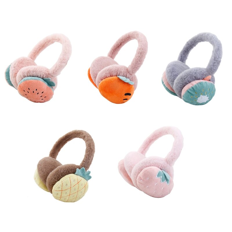 Fruta ajustável earmuffs rosa morango presentes para meninas cobrir orelhas moda l41b