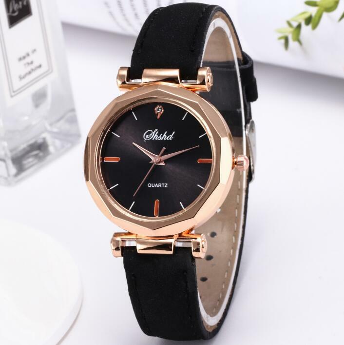 Reloj de cuarzo de cuero de marca de lujo para mujer pulsera de moda reloj de pulsera reloj femenino