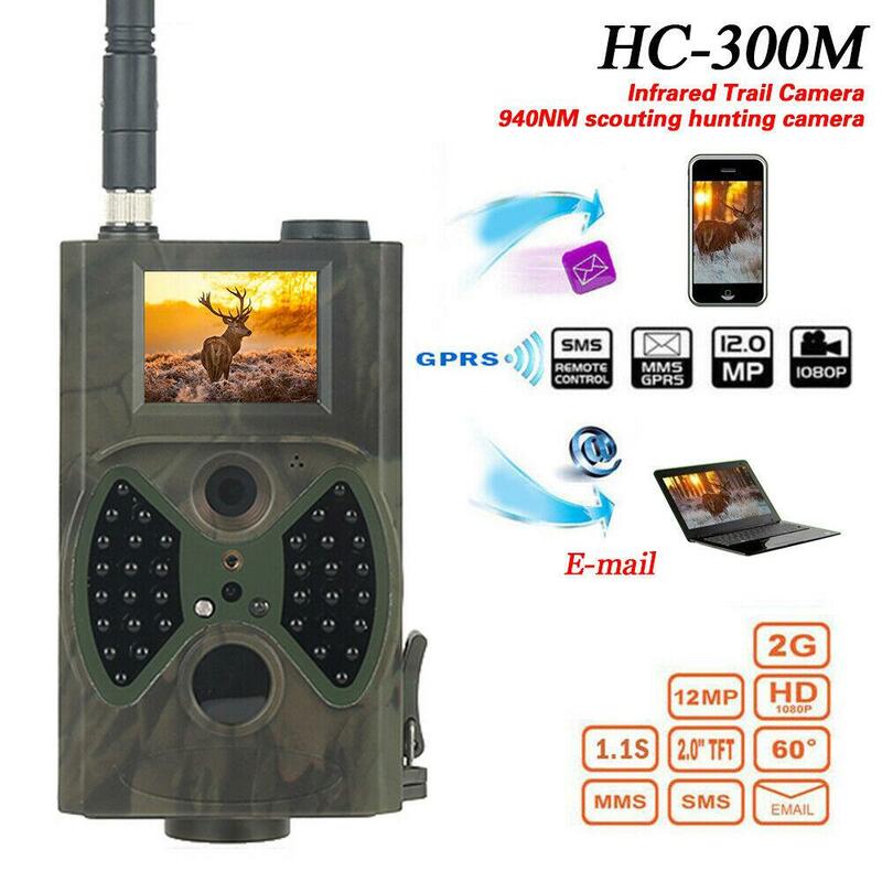 HC300M كاميرا مقاومة للماء مراقبة السيلوار 2G MMS SMS SMTP صور الفخاخ للرؤية الليلية الحياة البرية الأشعة تحت الحمراء كاميرا صيد لاسلكية
