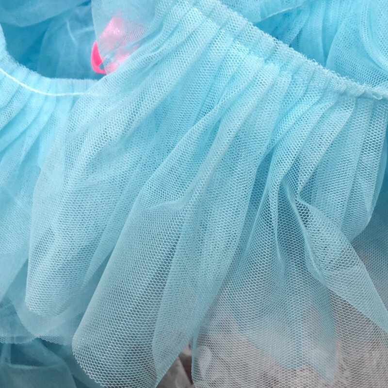 1M Plissee Netz Spitze Stoff Blau Rosa Weiß Spitze Band Kleid Hochzeit Decor 12cm Nähen Guipure Kleidung Handwerk materialien RG11