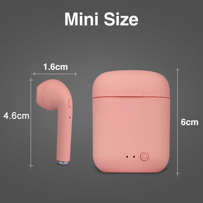 5.0 Bluetooth Mini-2 TWS หูฟังไร้สายหูฟัง TWS Matte Macaron หูฟังพร้อมกล่องชาร์จ Mic ชุดหูฟังไร้สายหูฟัง