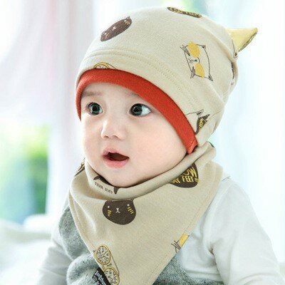 #10 Gorro de algodón con orejas para bebé,accesorios cáli 