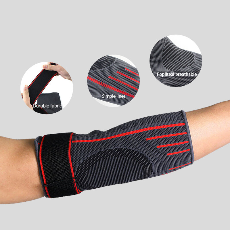 MASEDA Knitted elbow protector drop pressure band elbow protector outdoor sports protector arm protector running arm protector