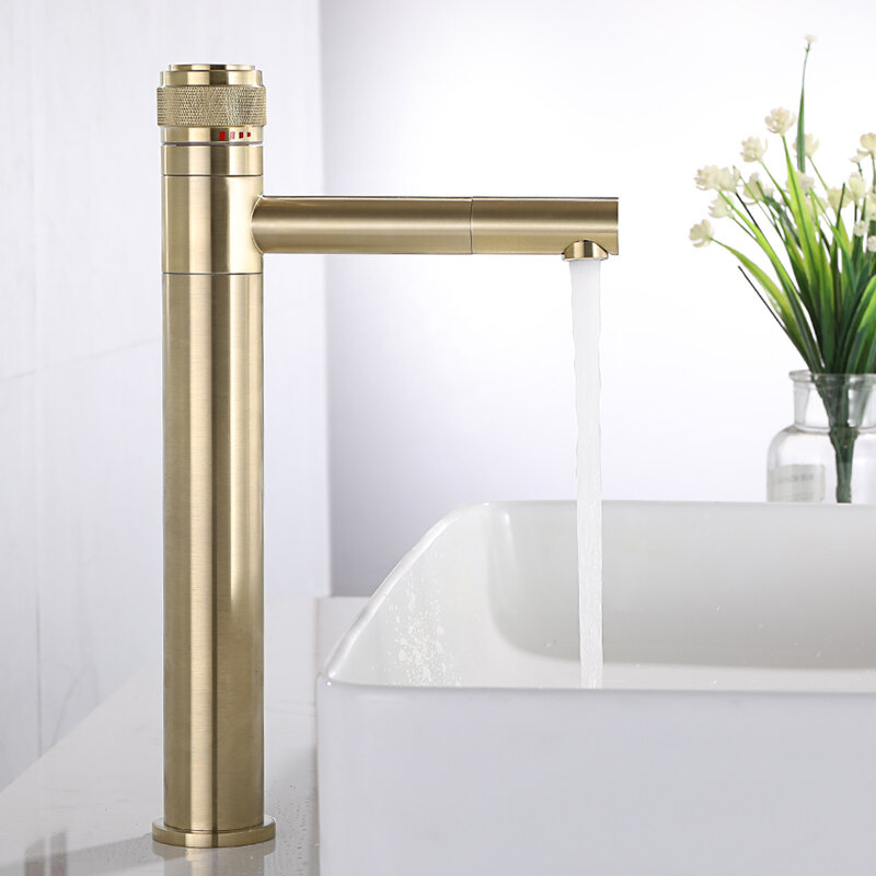 Matte Black Chrome Gold Basin Sink Faucet Single Lever Hot Cold Water Tap Deck Mounted Brass Bathroom Mixers Single Hole Tap