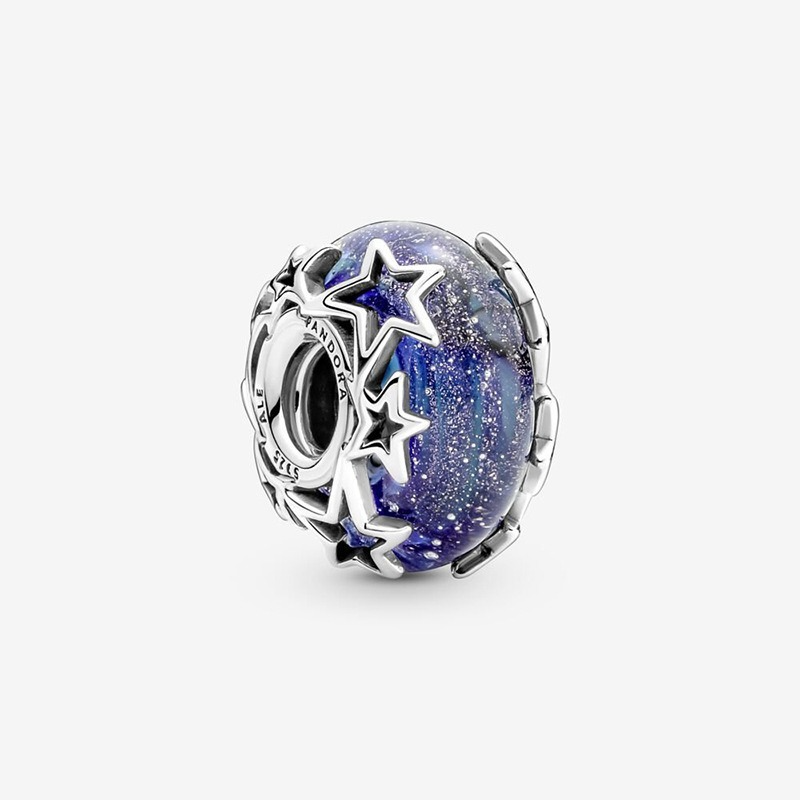 2021 neue 925 Sterling Silber Stern Anhänger roams die galaxy astronaut Blau Stern perlen DIY ist speziell gemacht für Pandora armbänder