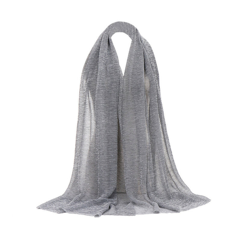 Bufandas tipo Hijab de alta calidad para mujeres, bufanda de chifón, de buena calidad, liso, Mantón largo