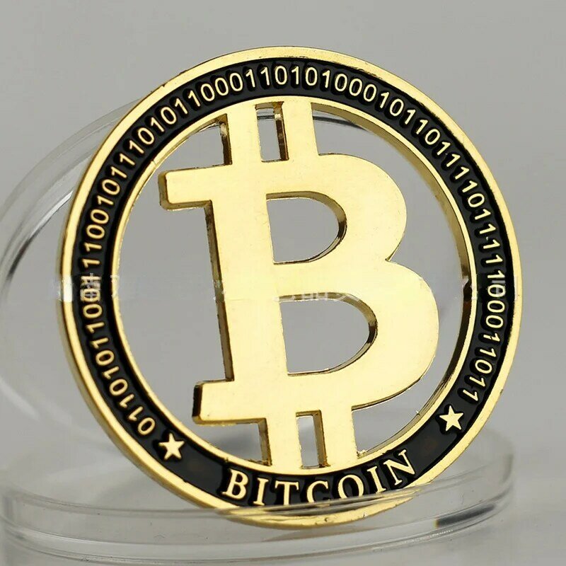 크리 에이 티브 새로운 Bitcoin 디지털 가상 통화 기념 동전 금화 금화 수집품 밖으로 Hollowed