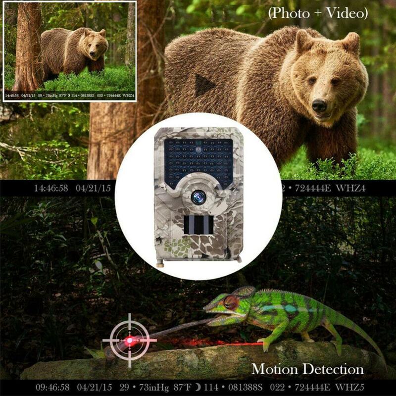 1080P HD 방수 사냥 카메라 트레일 카메라 모션 감지 적외선 카메라 야생 동물 감시 카메라 야간 투시경