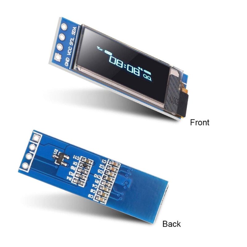 Pantalla LCD OLED azul para arduino, módulo artesanal SSD1306, controlador IC DC 0,91 V 5V, 128 pulgadas, 3,3x32 IIC I2C