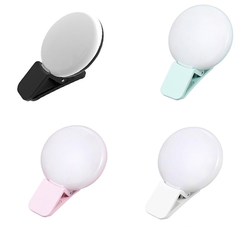 Anillo de luz LED para selfi, luz de relleno para foto de teléfono móvil, Mini Teléfono, luz LED portátil, maquillaje para mujer