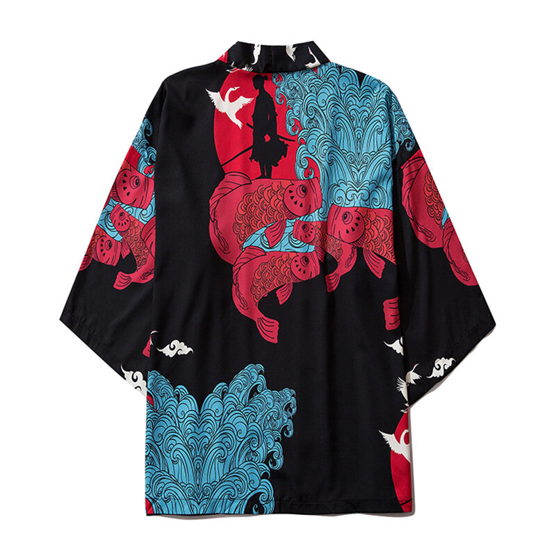 Camisa Cardigan Estilo Quimono Oriental tradicional Yukata Haori кимоно японский стиль Feminino Masculino Alta-qualidade Diária Desgaste Da Rua