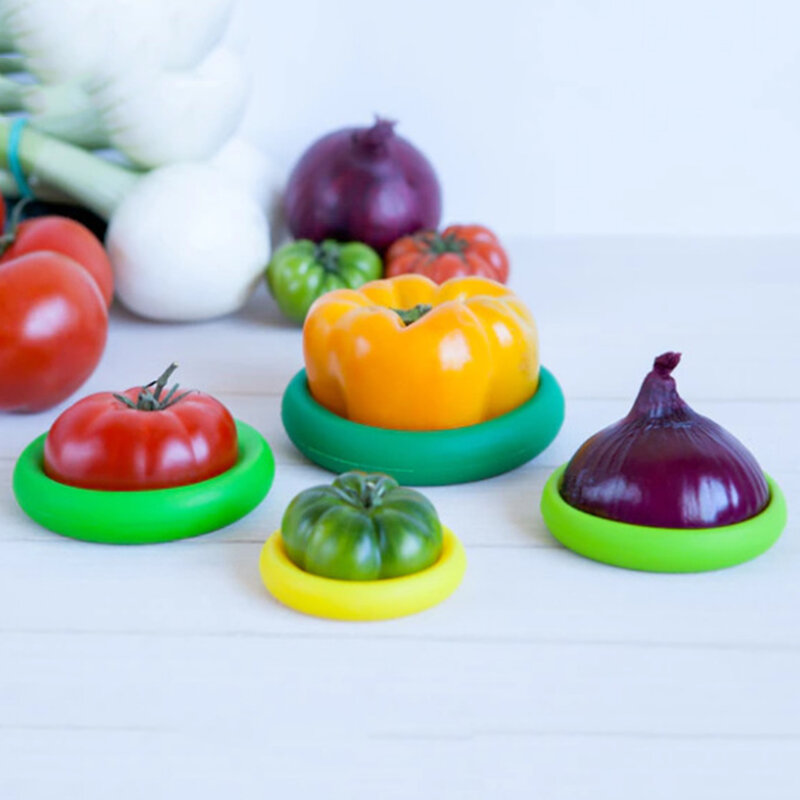 4PCS Silicone Lid Reusable Sealed Food Packaging Telescopic Lid Keep Sealed Bowl Fresh Elastic Packaging Lid Fruit Cover SQ0364