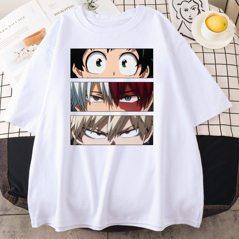 Mein Hero Wissenschaft Nette Anime T Hemd Frauen Casual Harajuku T Oversize Weibliche T-Shirt Sommer 2021 Frau Japan Kleidung T shirts