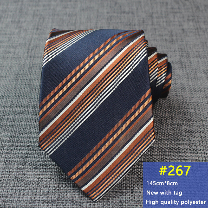 8CM Mens TIES Paisley Gravata Corbatas สำหรับงานแต่งงาน PARTY STRIPES Jacquard อย่างเป็นทางการเนคไทผูกคอสำหรับผู้ชายผ้าผูกคอเจ้...