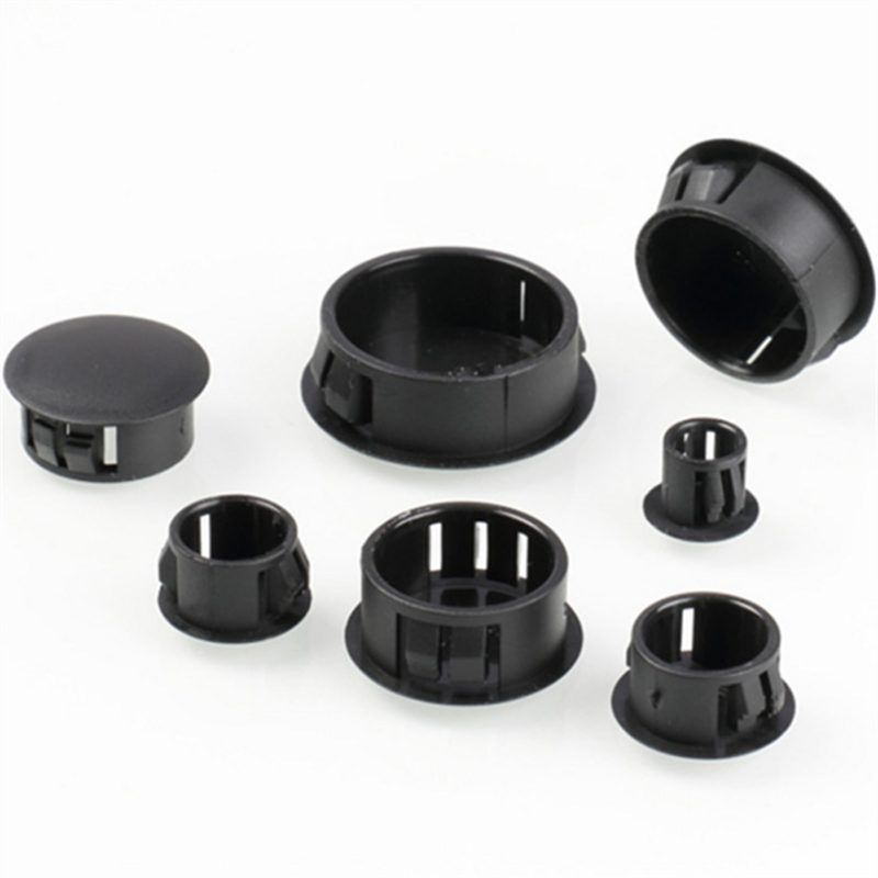 Round Plastic Blanking End Cap Caps Tube Pipe Inserts Plug Bung Black 6mm 30mm 