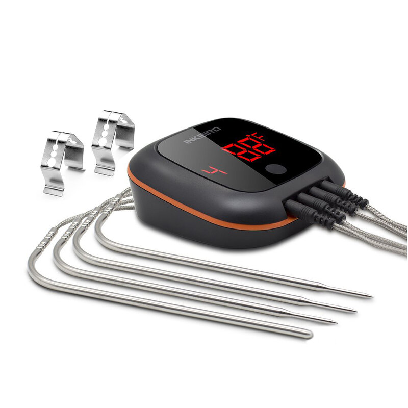 INKBIRD IBT-4XS Domestique Numérique BBQ Thermomètre De Cuisine Thermomètre à Viande Bluetooth Connecté pour la Partie Four Fumeur