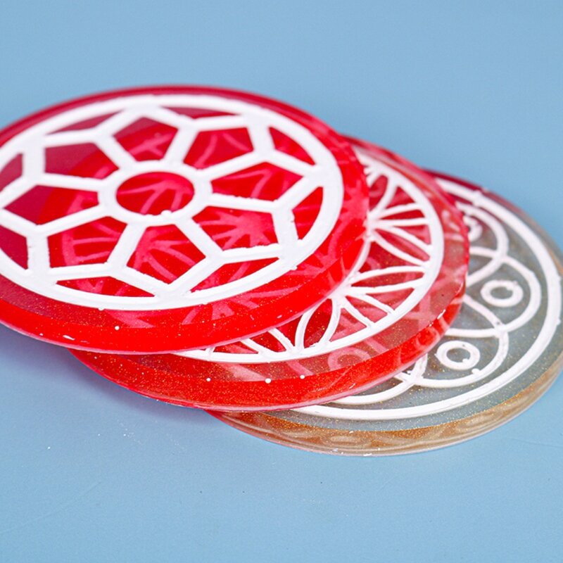 coaster resina cola epoxy molde diy artesanato jóias decoração para casa ferramenta de fundição copo esteira molde silicone