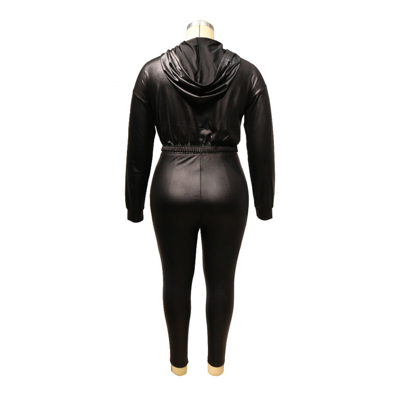 HAOOHU Plus Size 2 Piece Set Women 5xl Outfits Ladies Long Sleeve Hoodies and Pants Stretch Suit Streetwear Urban Casual Commute