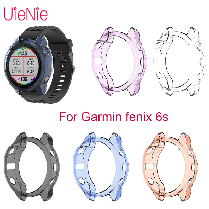 Custodia protettiva in materiale trasparente TPU per Garmin fenix 6s Watch per Garmin fenix6s guscio protettivo stile sportivo
