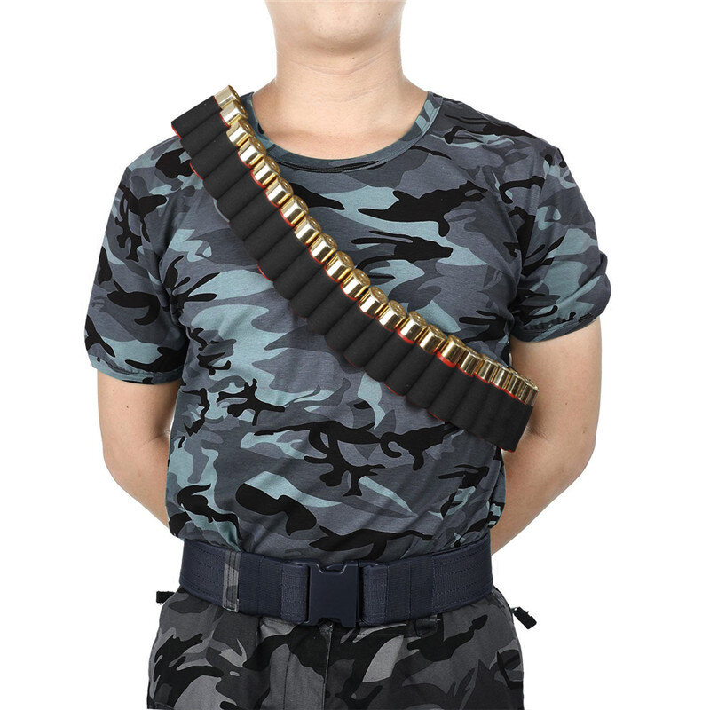 25/29/50 cartouches chasse balle munitions tactique militaire Airsoft fusil de chasse coquille Bandolier ceinture 12/20 jauge fusil de chasse cartouche ceinture