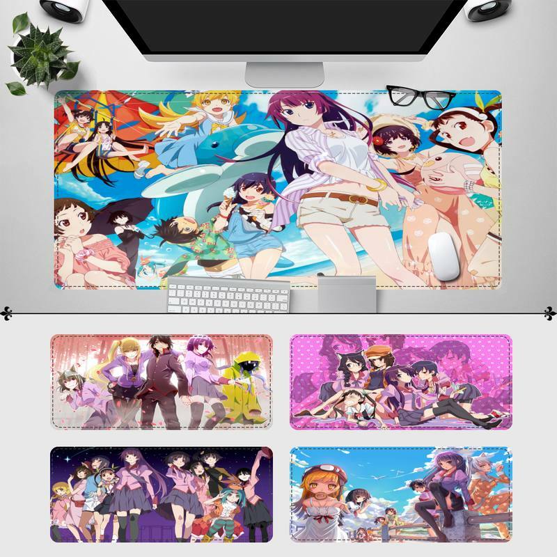 2020 Monogatari Gaming Mouse Pad PC Laptop Gamer Mousepad Anime Antislip Mat Keyboard Desk Mat untuk Overwatch/CS GO