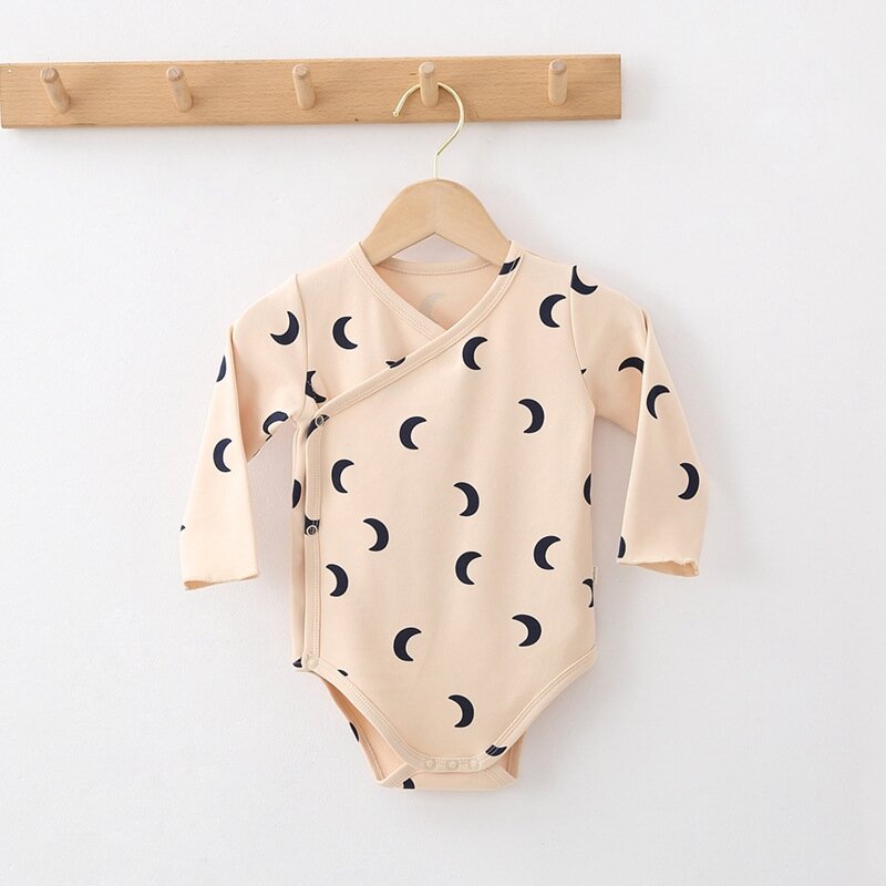 0-24m macacão de outono recém-nascido infantil do bebê da menina menino outfit algodão impressão macacão bebe crianças ropa manga longa roupas casuais