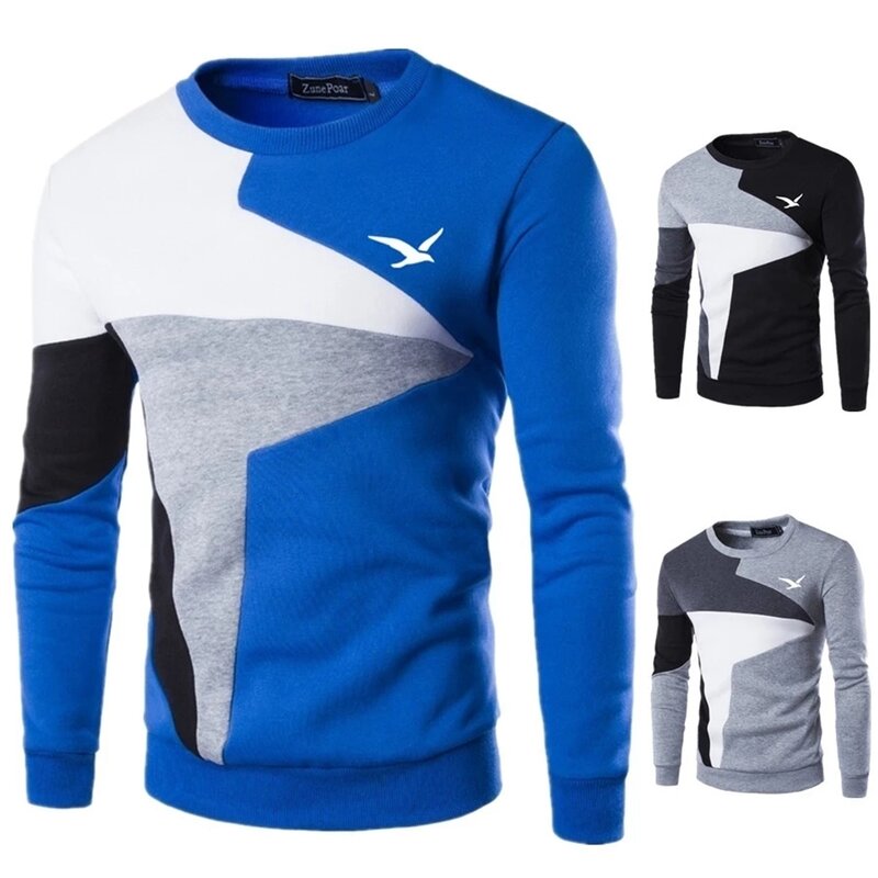ZOGAA New Fashion Sweaters Men Seagull Printed Casual O-Neck Slim Cotton Knitted Mens Sweaters Pullovers Men Brand Clothing Tops