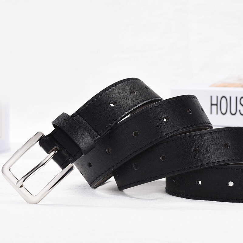 JIFANPAUL-Cinturón de piel auténtica para mujer, cinturón informal de moda para mujer, hebilla de pin de aleación, cinturones retro decorativos de tendencia