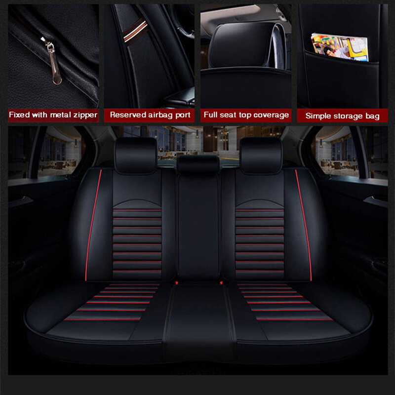 Funda Universal de cuero para asiento de coche, accesorio interior para BMW 5 Series E61 Wagon 6 Series GT, cuatro estaciones