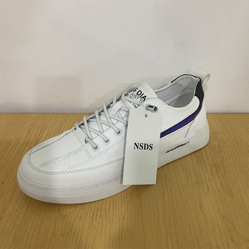 NSDS skórzane buty męskie trampki Trend obuwie Casual włoski oddychające rekreacyjne męskie tenisówki antypoślizgowe obuwie