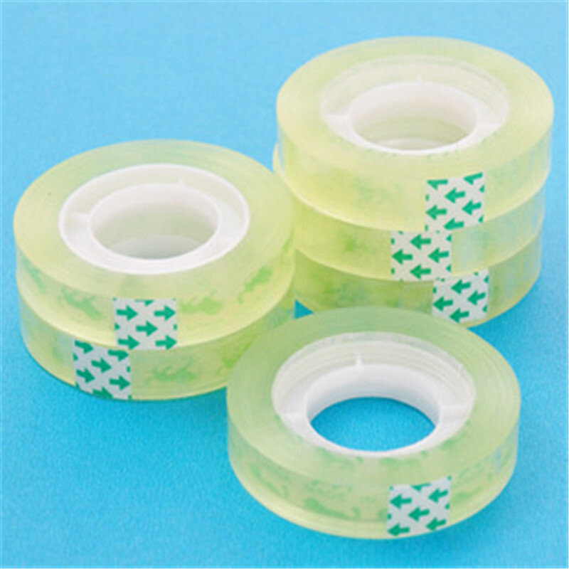 Pegamento adhesivo transparente resistente para estudiantes, cinta adhesiva viscosa de material de papelería Coreana de 1,2 cm, suministros de oficina de aprendizaje