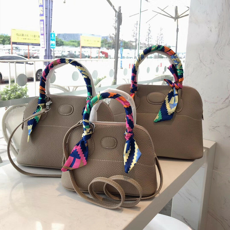 Baotou – sac à bandoulière asymétrique en cuir pour femmes, nouvelle collection 2020, enveloppe en peau de vache, grain litchi platine