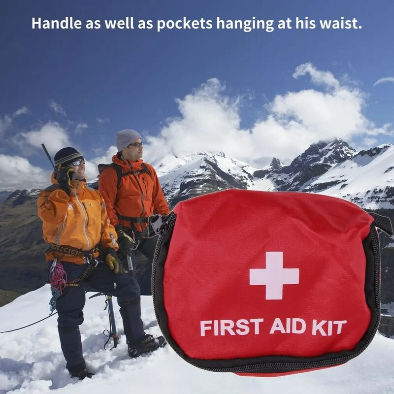 Kit di pronto soccorso 0.7L PVC rosso all'aperto campeggio emergenza sopravvivenza borsa vuota fasciatura droga borsa di stoccaggio impermeabile 11*15.5*5cm