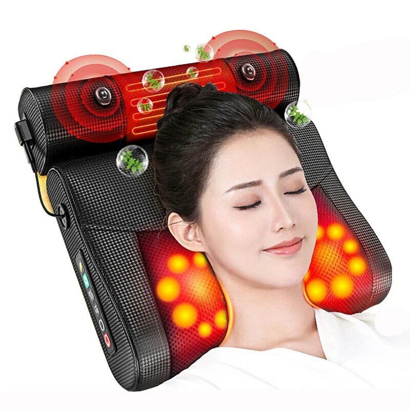 وسادة مدلك بالأشعة تحت الحمراء التدفئة الكهربائية الظهر صحي الاسترخاء الرقبة سيارة شياتسو رئيس الجسم العجن Kissen أجهزة عنق الرحم