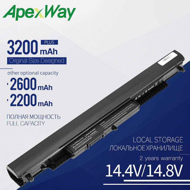 ApexWay-batería modelo HS03 HS04 para ordenador portátil, pila para HP HSTNN-LB6U LB6V 807957-001 240 245 250 255 G4 Notebook PC 14-ac0XX 15-ac0XX HSTNN LB6U