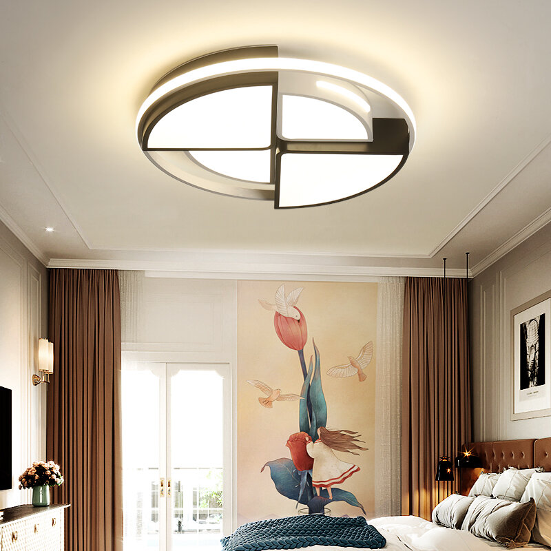 Lámpara de techo led de estilo nórdico para dormitorio, moderna, sencilla, con personalidad creativa, cálida y romántica