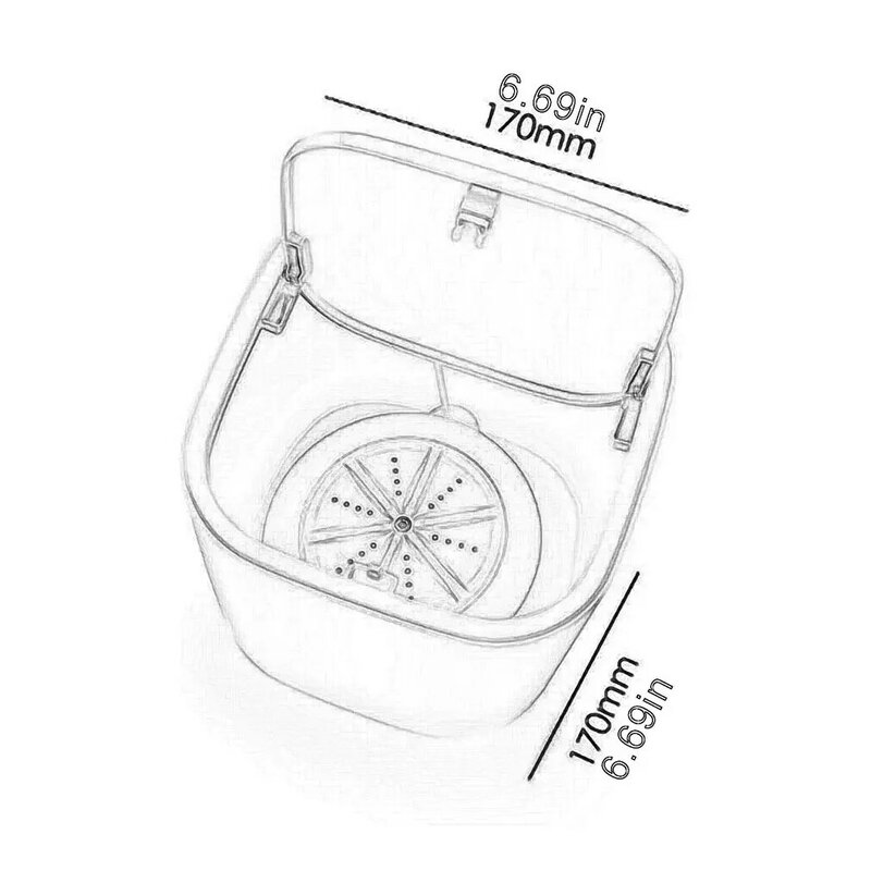 Mini lavatrice ad ultrasuoni portatile turbo con alimentatore USB mini lavaggio personale leggero compatto