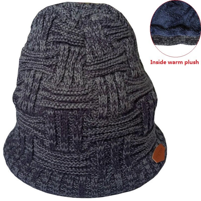 고품질 겨울 비니 여성 남성용 새로운 크로셰 후드 모자, 따뜻한 플러스 벨벳 유니섹스 야외 남성 니트 스카프 세트 여성 모자