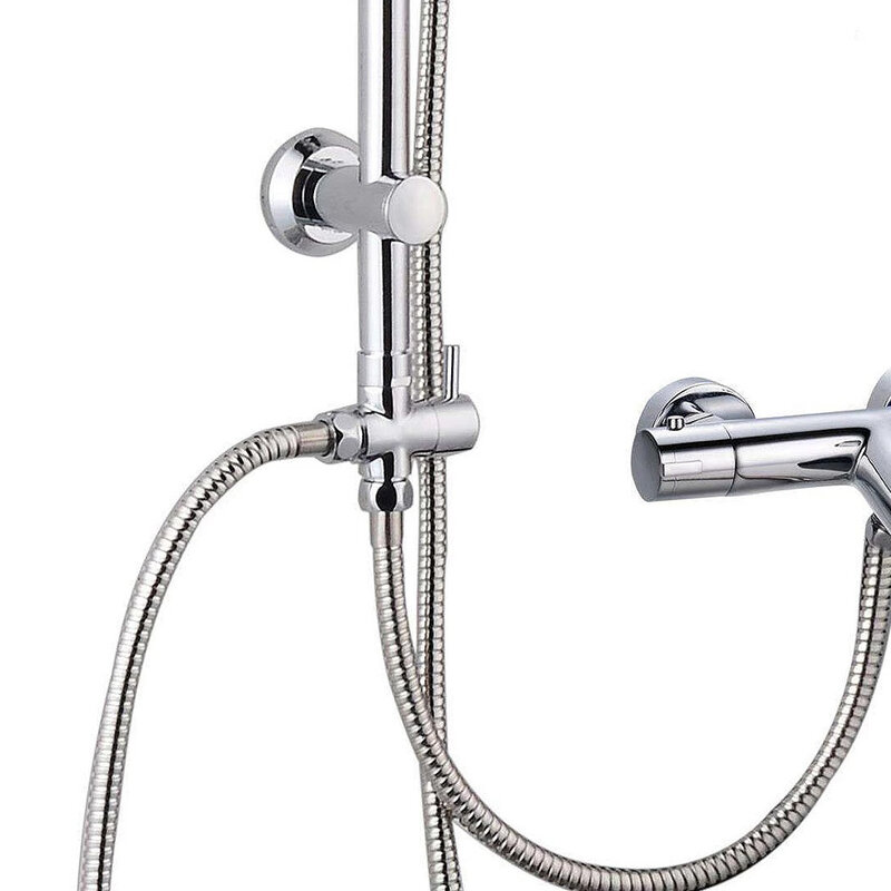 Válvula desviadora de 3 vías, separador de agua, adaptador en t de ducha, cabezal de ducha ajustable, válvula desviadora de ducha de baño