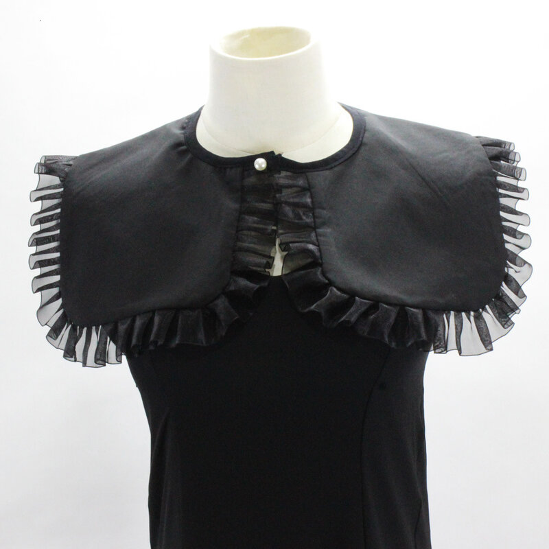 Dickie Generous Navy Chiffon Shirt women Decoration Lead fake collar detachable Wholesale
