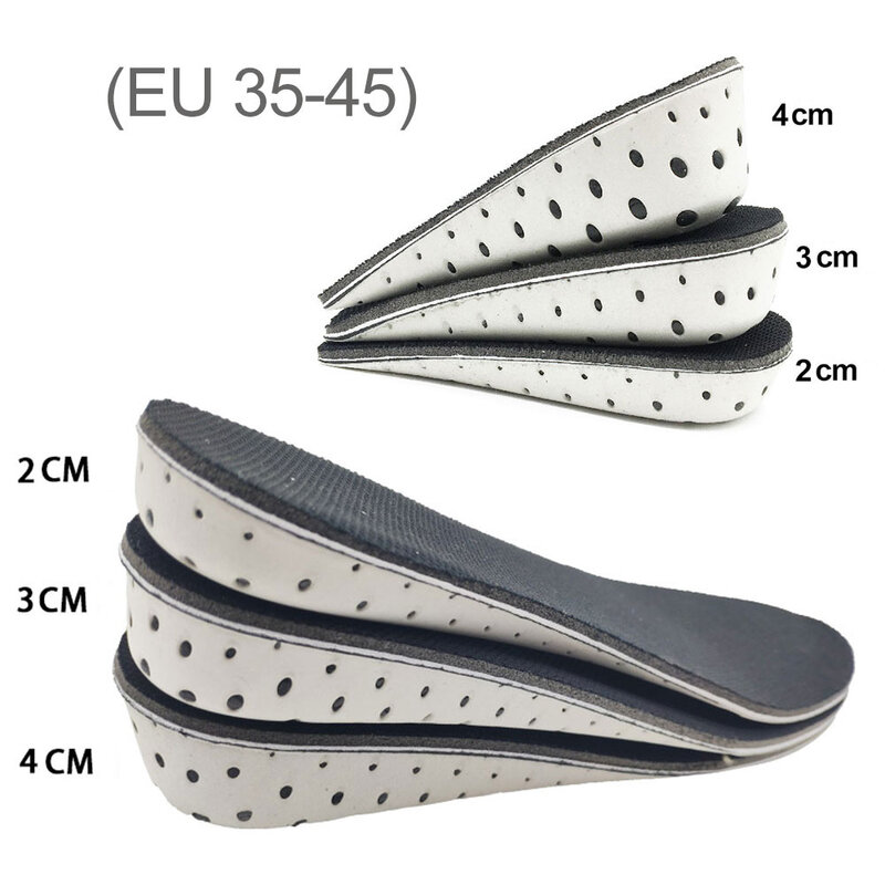 ความสูงเพิ่มพื้นรองเท้า1คู่ Hard Breathable Memory Foam Heel ยกยกยกรองเท้ารองเท้าลิฟท์ Insoles สำหรับ Unisex