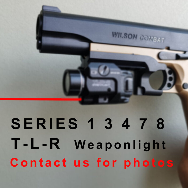 Tlr compacto led arma luz com mira laser vermelho para pistola caça glock 1 3 4 7 8 lanterna laser caber hk usp sig cz