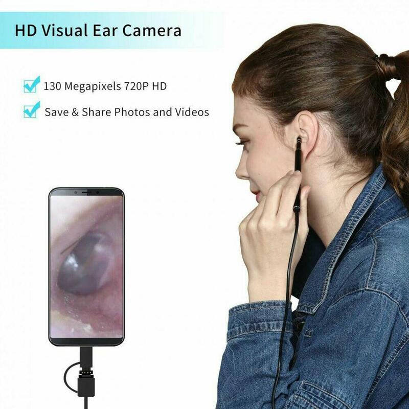 Smart Visual หู Sticks Endoscope ความแม่นยำสูง Earpick Mini กล้อง Otoscope สุขภาพ Care Ear Cleaner